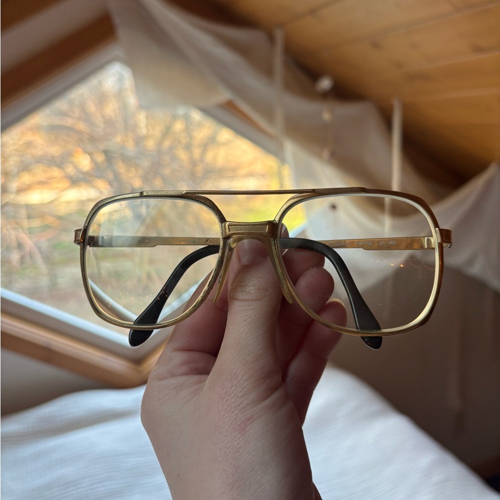 Vintage SWANK Nimbus Gold Rimmed Glasses